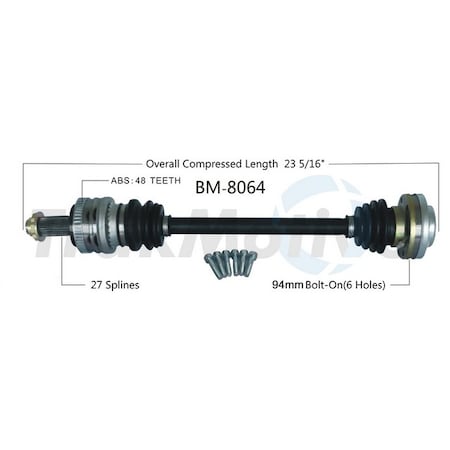 Surtrack Axle Cv Axle Shaft, Bm-8064 BM-8064